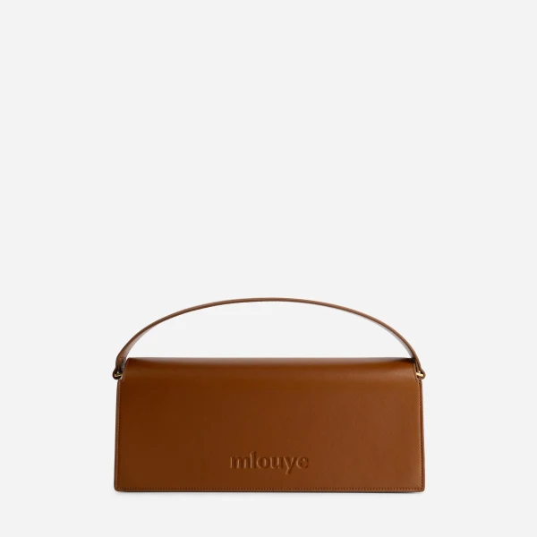 Mlouye Naomi Baguette - Tan Bag a Architectural Leather Handbag in Brown at  Luxury Handbags Luxury
