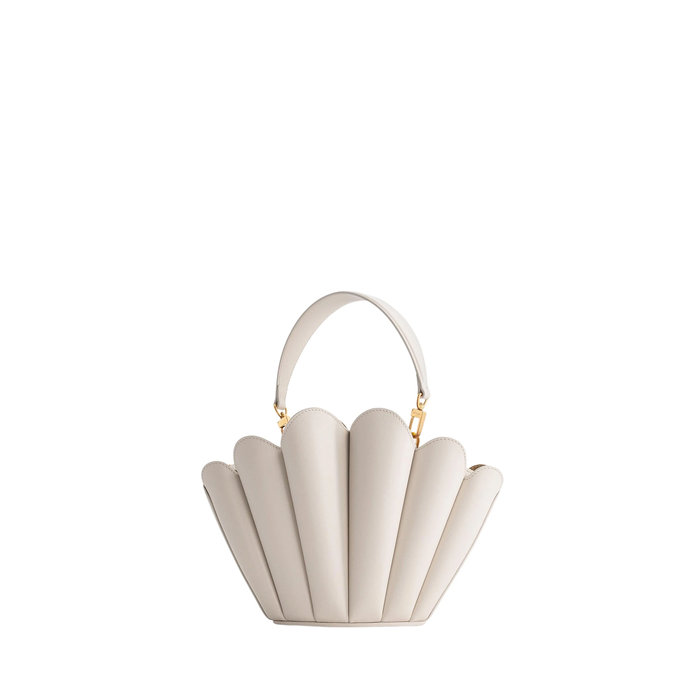 mlouye-Seashell-Crossbody-Dove-Bags78057_nobg Mlouye Seashell Crossbody - Dove Bag a Architectural Leather Handbag in White at Luxury Handbags Luxury