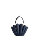 Mlouye Seashell Crossbody - Navy Bag a Architectural Leather Handbag in Blue at  Luxury Handbags Luxury