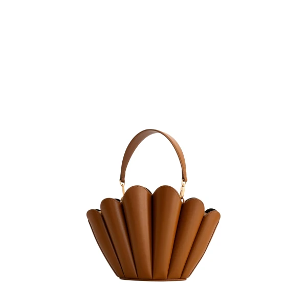 Mlouye Seashell Crossbody - Tan Bag a Architectural Leather Handbag in Brown at  Luxury Handbags Luxury