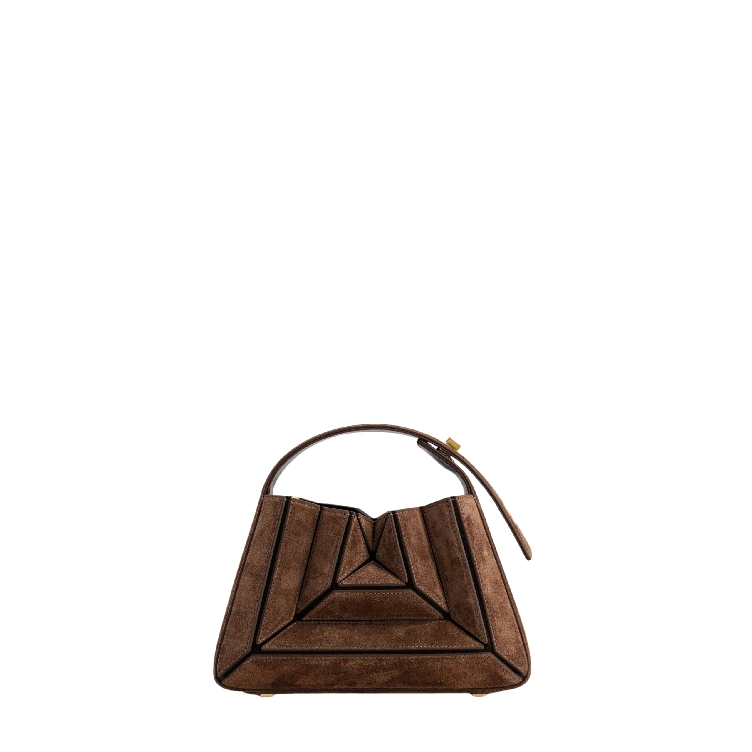 mlouye-Sera-Mia-Suede-Espresso-Bags-scaled63593_nobg Mlouye Sera Mia - Suede Espresso Bag a Architectural Leather Handbag in Brown at Luxury Handbags Luxury