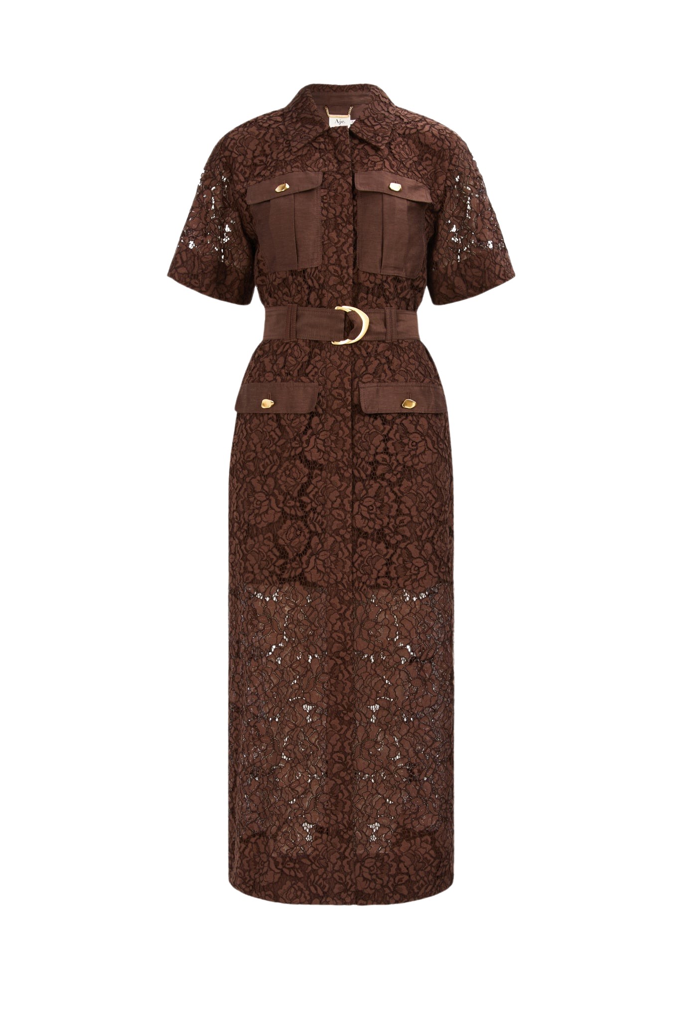 Aje-aus-Dresses-Mystic-Lace-Shirt-Dress24705_nobg Aje Brown Dresses
