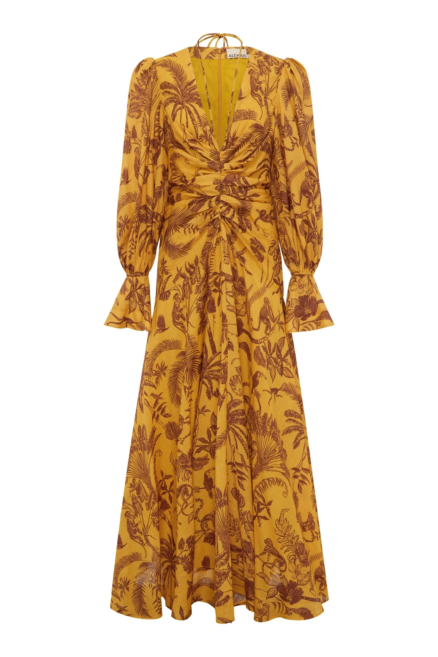 Banana Blossom Gown by Alemais - Dresses Alemais Banana Blossom Gown Sustainable Dresses with Alemais print - Luxury Handbags Australian Designer