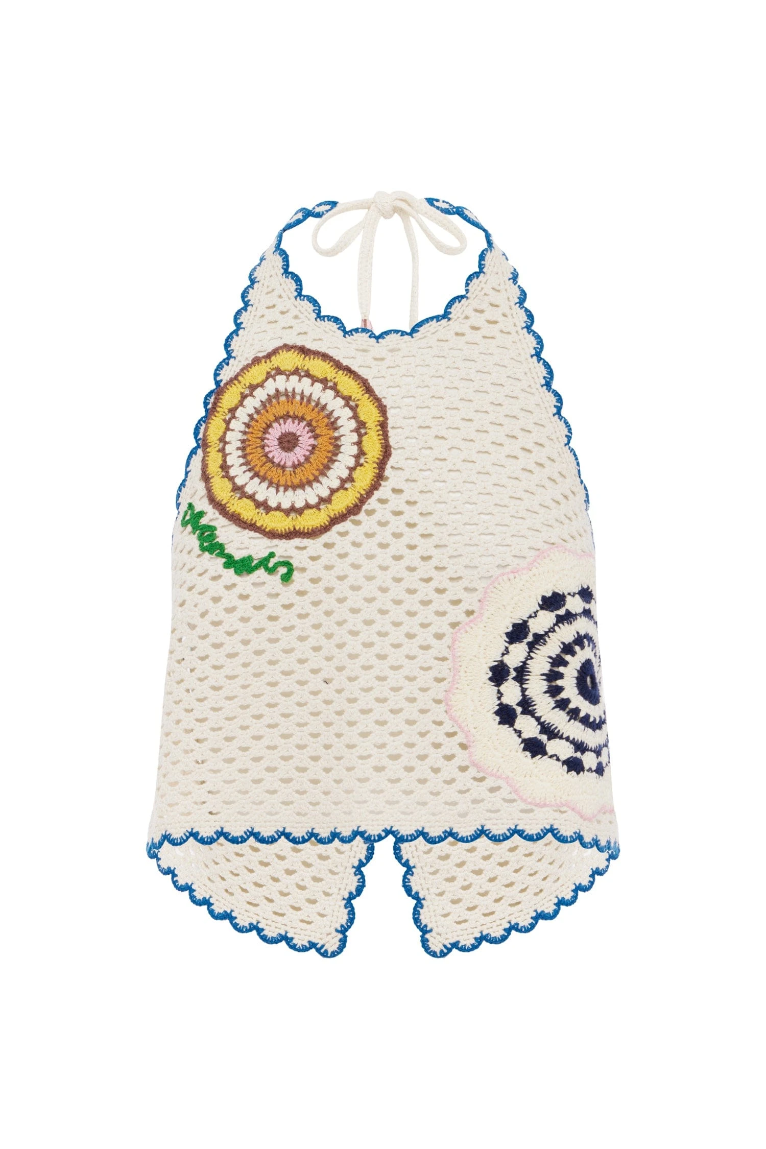 Elma Cream Halter Top by Alemais - Tops Alemais Elma Cream Halter Top Sustainable Tops with Alemais print - Luxury Handbags Australian Designer