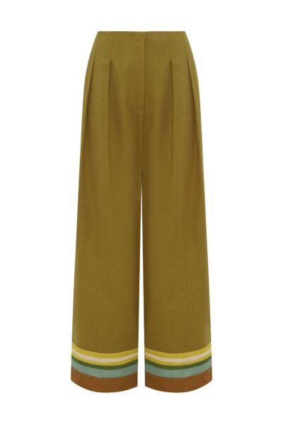 Alemais Maxi Pant  Sustainable Pants with Alemais print -  Luxury Handbags Australian Designer