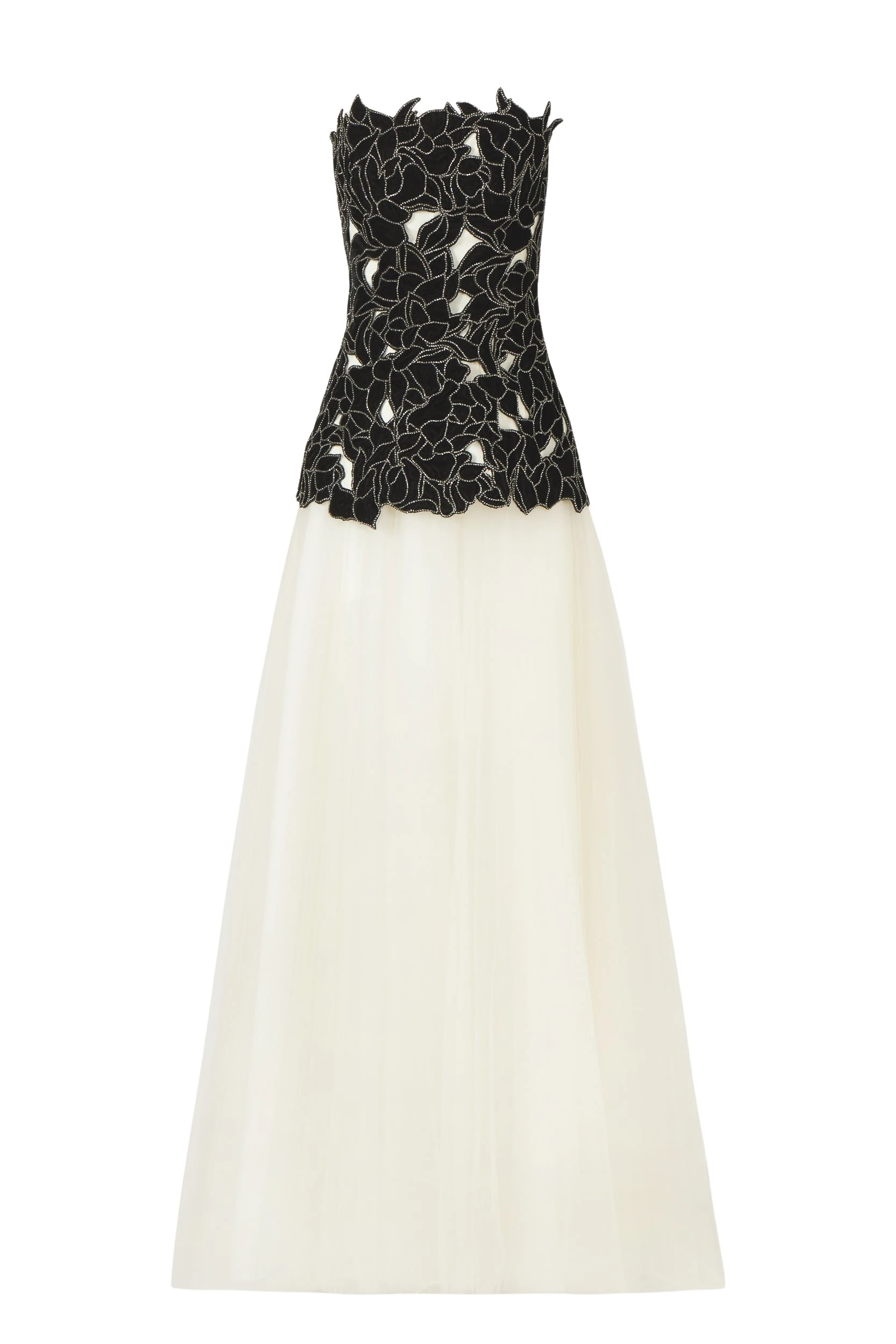 Alessi-Floral-Cut-Velvet-Tulle-Ball-Gown-Costarellos-Dresses72352_nobg Costarellos Dresses - Romantic Greek Lace - Shop at Luxury Shoes