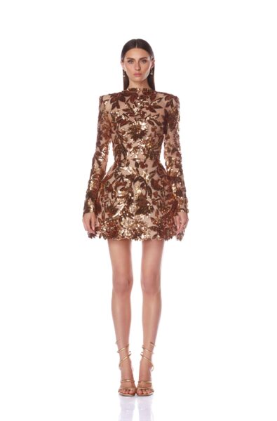 Bronx and Banco Dresses - Bronx and Banco Sequin Evening Dress - Natalie De'Banco Design - Shop at Luxury Shoes 