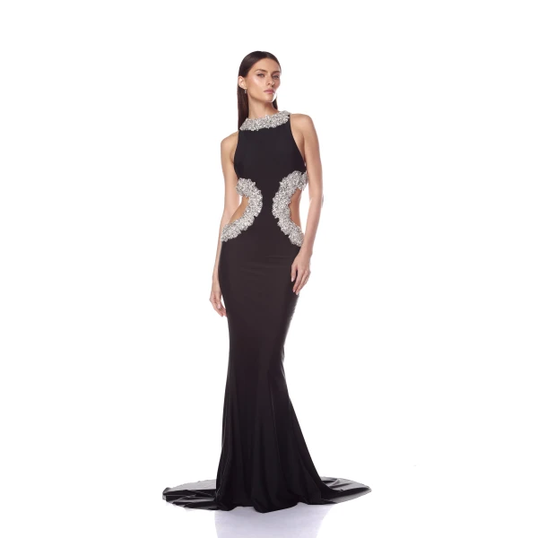 Bronx and Banco Dresses - Bronx and Banco Sequin Evening Dress - Natalie De'Banco Design - Shop at Luxury Shoes 