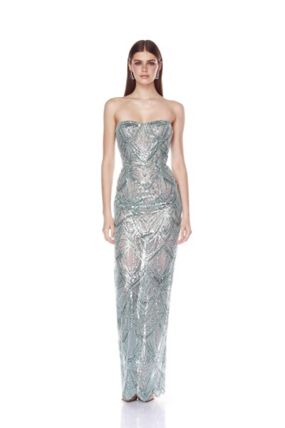 Bronx and Banco Dresses - Bronx and Banco Sequin Evening Dress - Natalie De'Banco Design - Shop at Luxury Shoes 