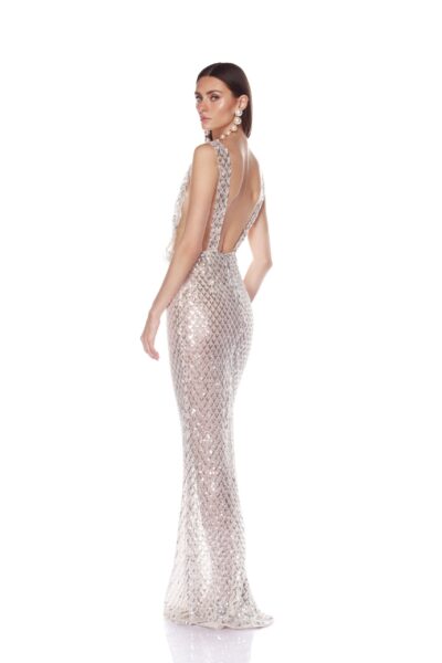 Bronx and Banco Dresses - Bronx and Banco Sequin Evening Dress - Natalie De'Banco Design - Shop at Luxury Shoes 