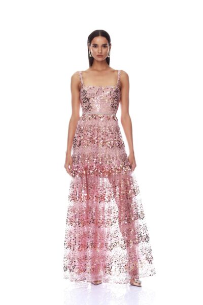 Bronx and Banco Dresses - Bronx and Banco Sequin Evening Dress - Natalie De'Banco Design - Shop at Luxury Shoes 