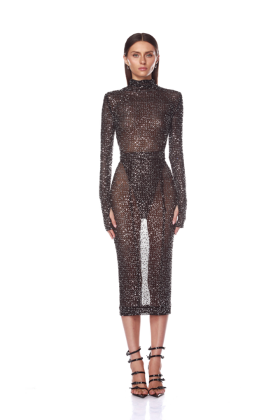 Bronx and Banco Bodysuit - Bronx and Banco Sequin Evening Dress - Natalie De'Banco Design - Shop at Luxury Shoes 