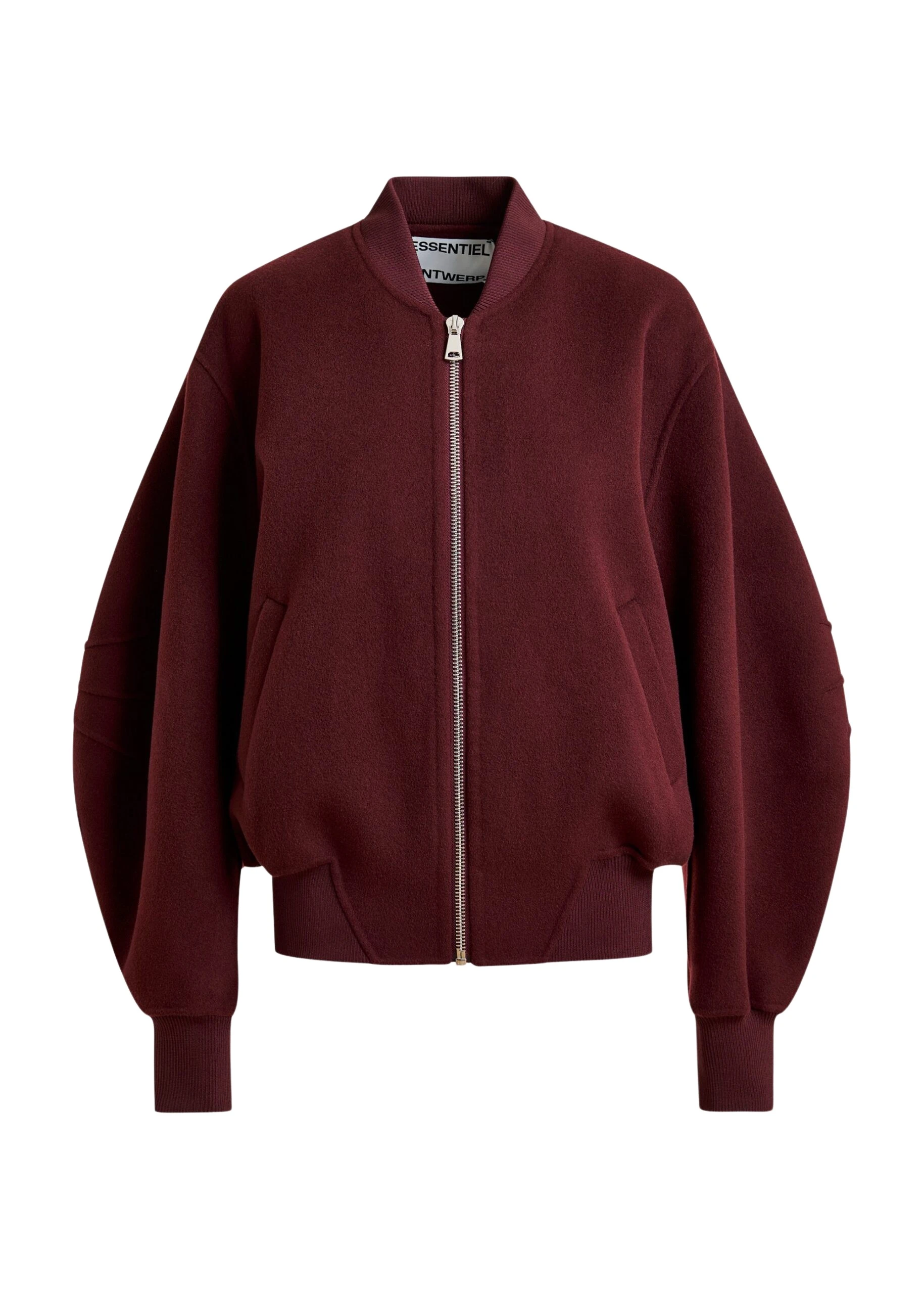 Burgundy-oversized-wool-bomber-jacket-Essentiel-Antwerp-Jackets-scaled89942_nobg Essentiel Antwerp Burgundy oversized wool bomber jacket - Essentiel Antwerp Jackets - Colorful Belgian Design - Shop at Luxury Shoes