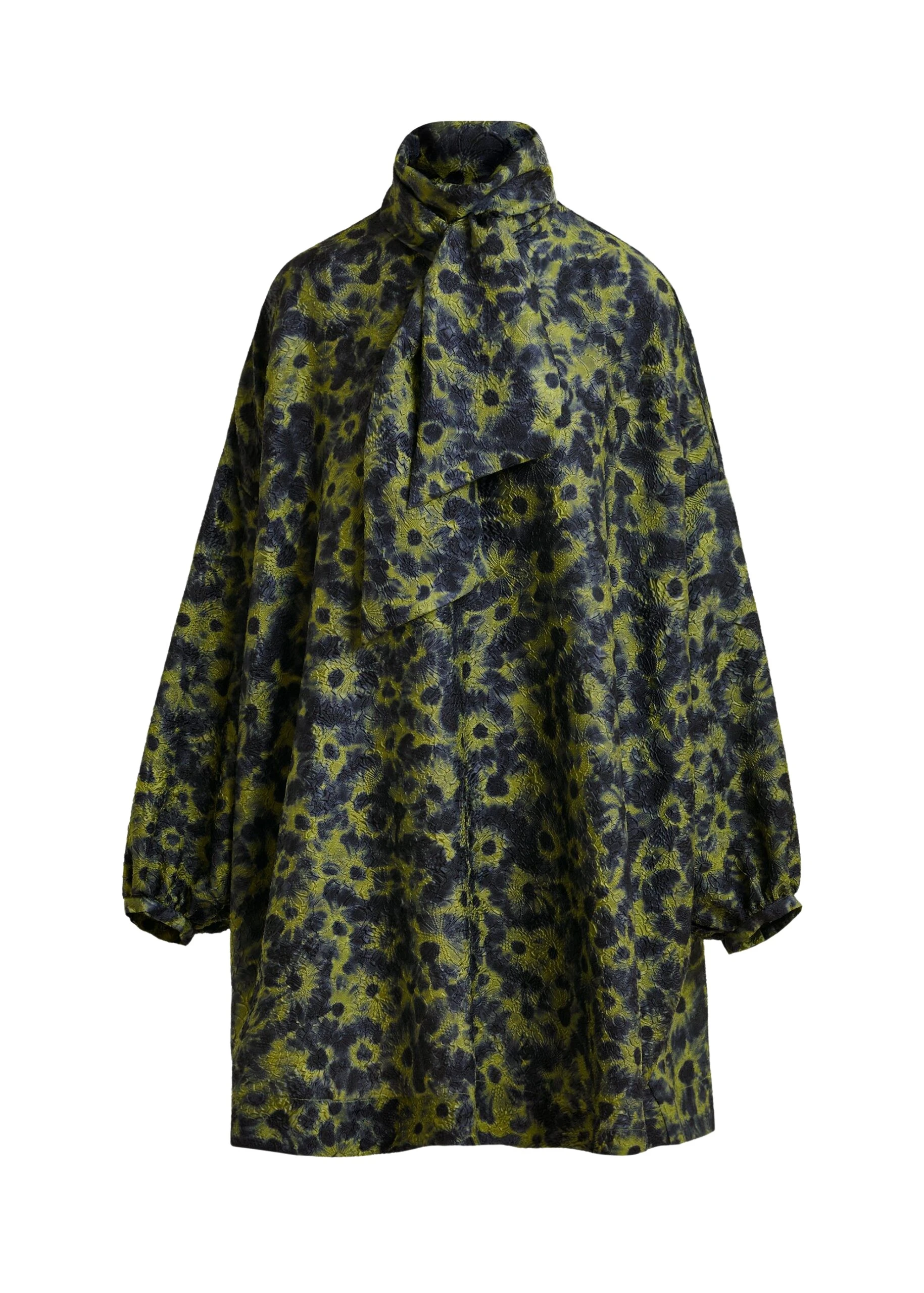 Dark-blue-and-khaki-jacquard-mini-dress-with-pussy-bow-tie-Essentiel-Antwerp-Dresses-scaled49173_nobg Essentiel Antwerp Dark blue and khaki jacquard mini dress with pussy bow tie - Essentiel Antwerp Dresses - Colorful Belgian Design - Shop at Luxury Shoes