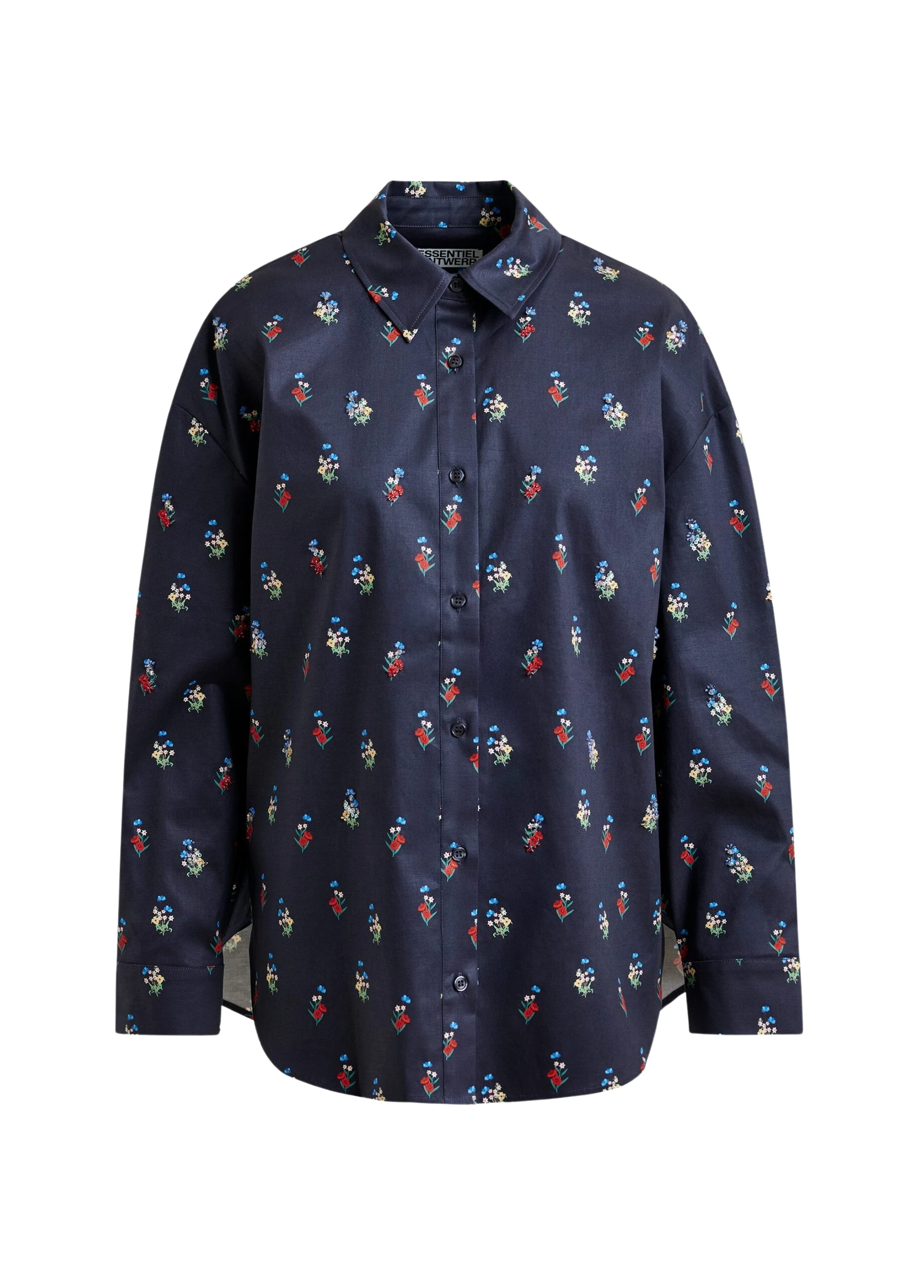Dark-blue-red-and-light-blue-floral-print-cotton-blend-shirt-Essentiel-Antwerp-Shirts-scaled64100_nobg Essentiel Antwerp Dark blue