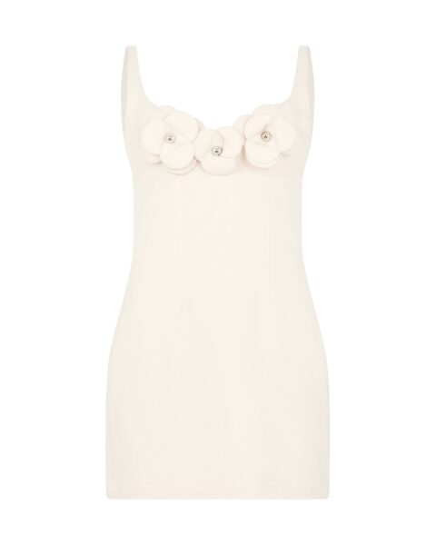 David Koma 3D Flower Denim Mini Dress