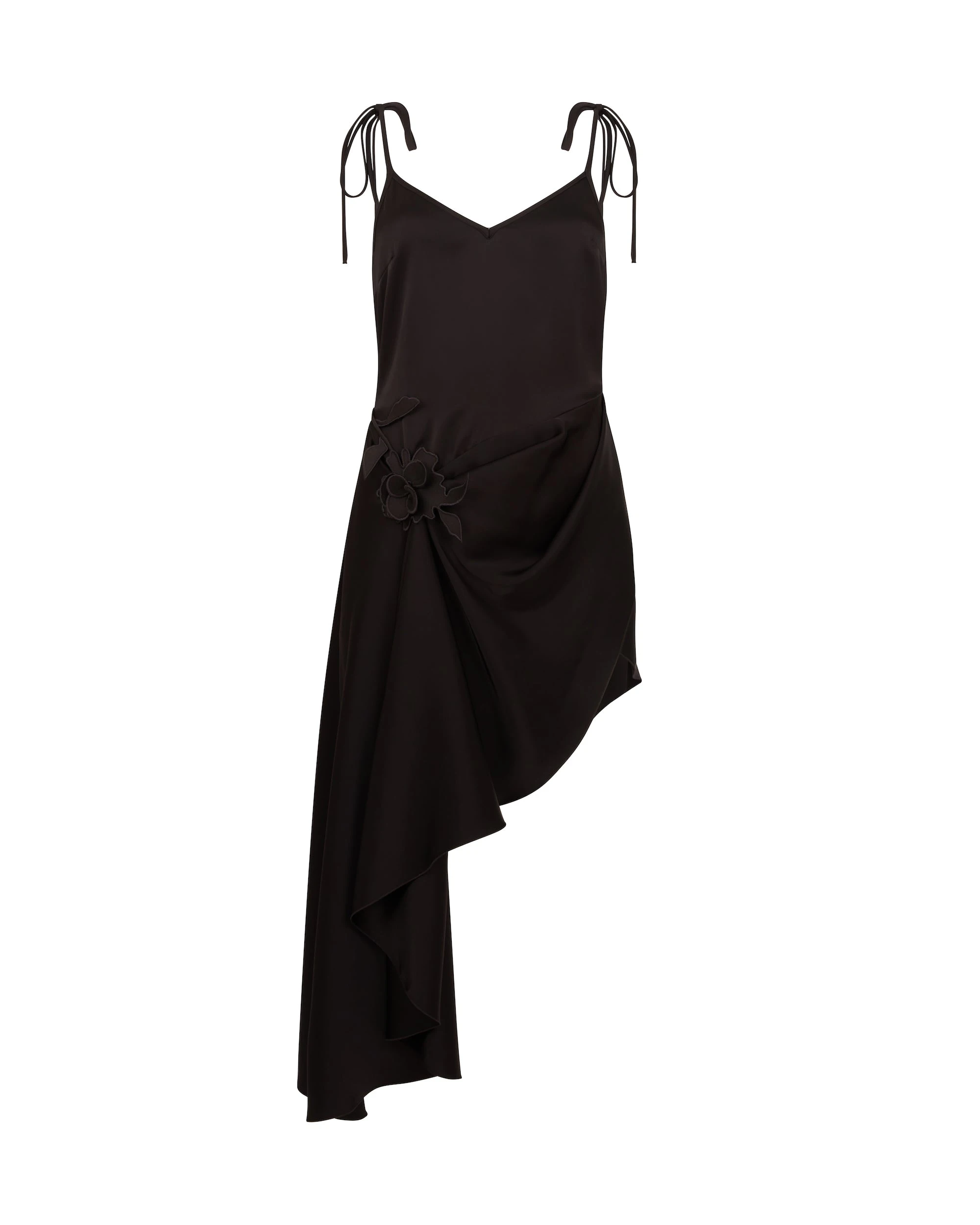 David Koma Lace Rose Satin Mini Dress David Koma Lace Rose Satin Mini Dress