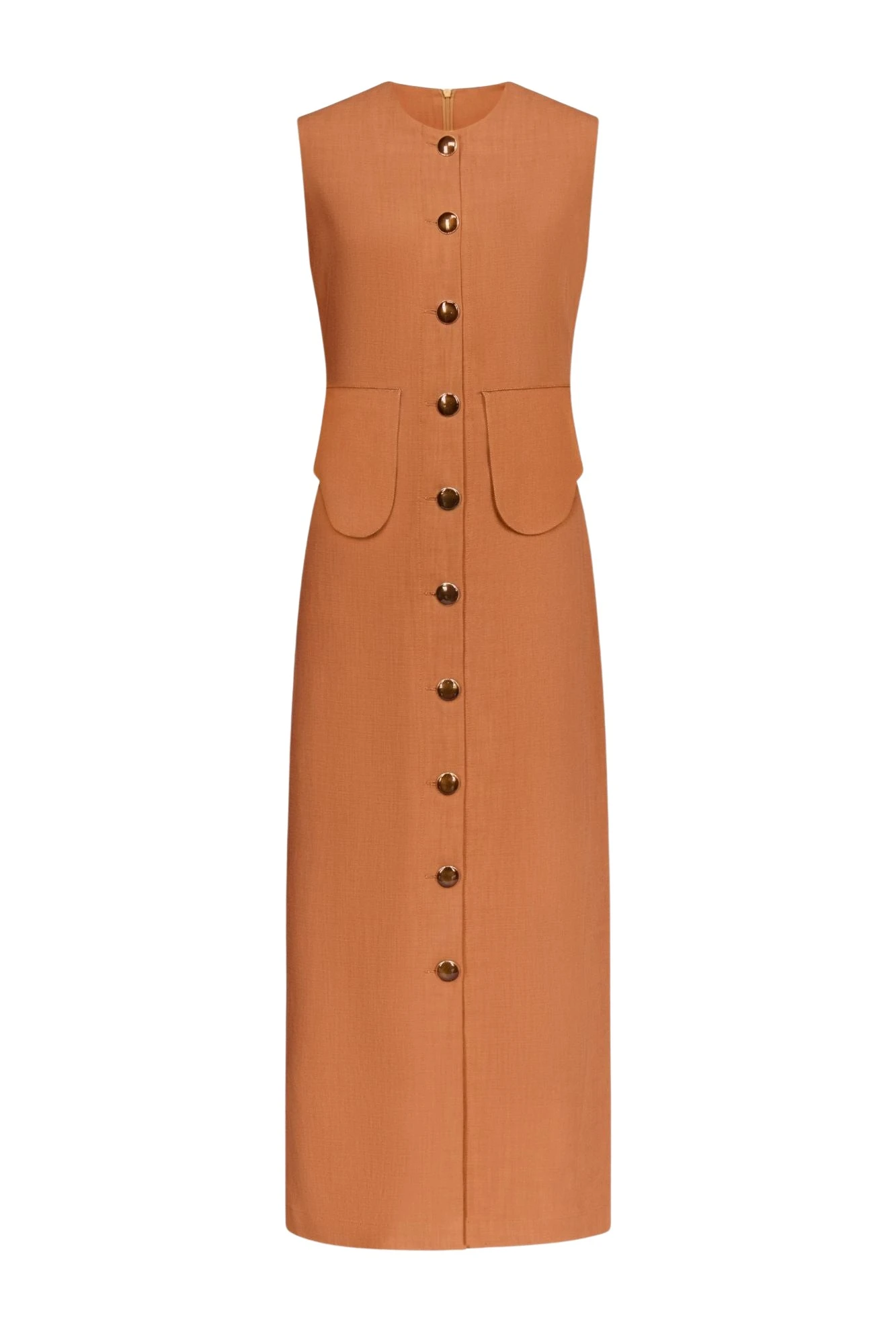 Destree-Camel-sleeveless-midi-dress46109_nobg Destree Camel sleeveless midi dress - Destree - Graphic Parisian Fashion - Shop at Luxury Shoes