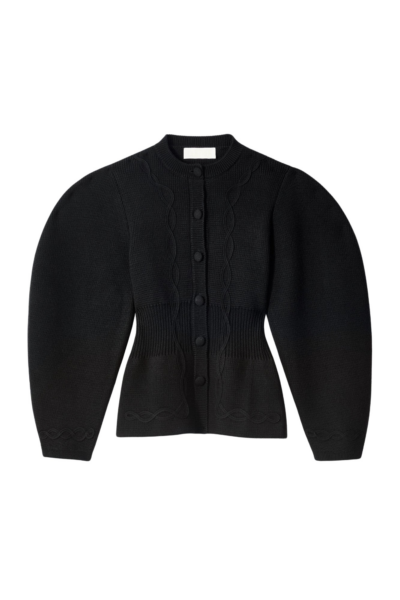 Destree Structured black embroided knit jacket - Destree - Graphic Parisian Fashion - Shop at Luxury Shoes 