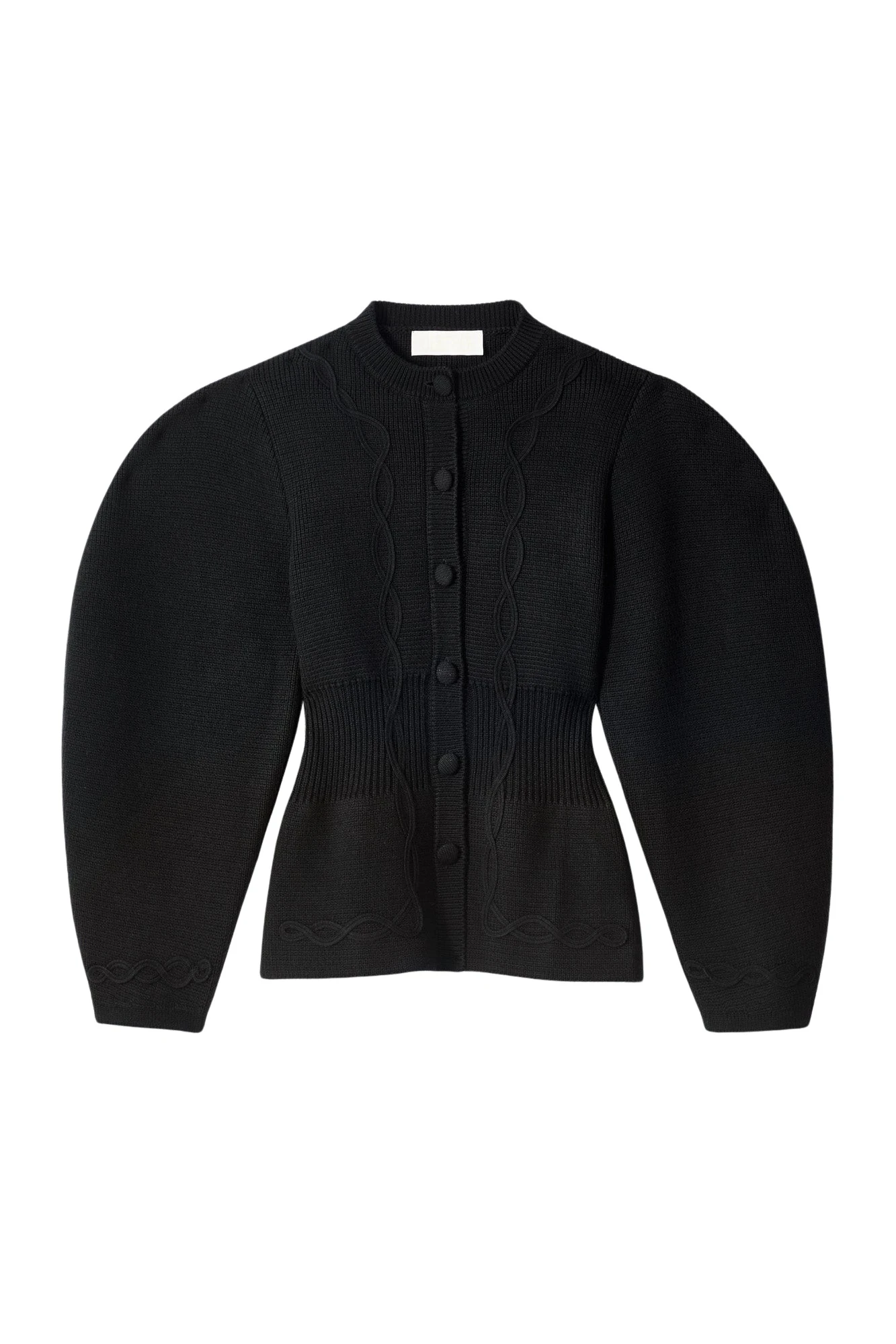 Destree-Structured-black-embroided-knit-jacket20942_nobg Destree Structured black embroided knit jacket - Destree - Graphic Parisian Fashion - Shop at Luxury Shoes
