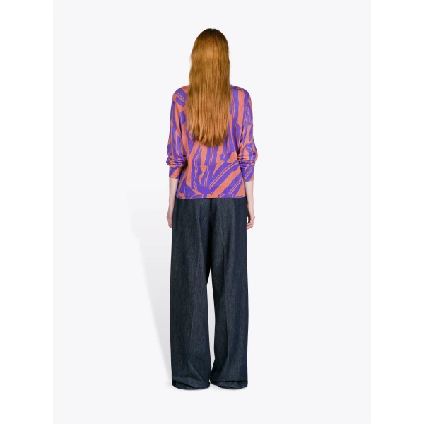 Dries Van Noten Belted Denim Pants - Dries Van Noten Pants - Belgian Fashion Design - Shop at Luxury Shoes 