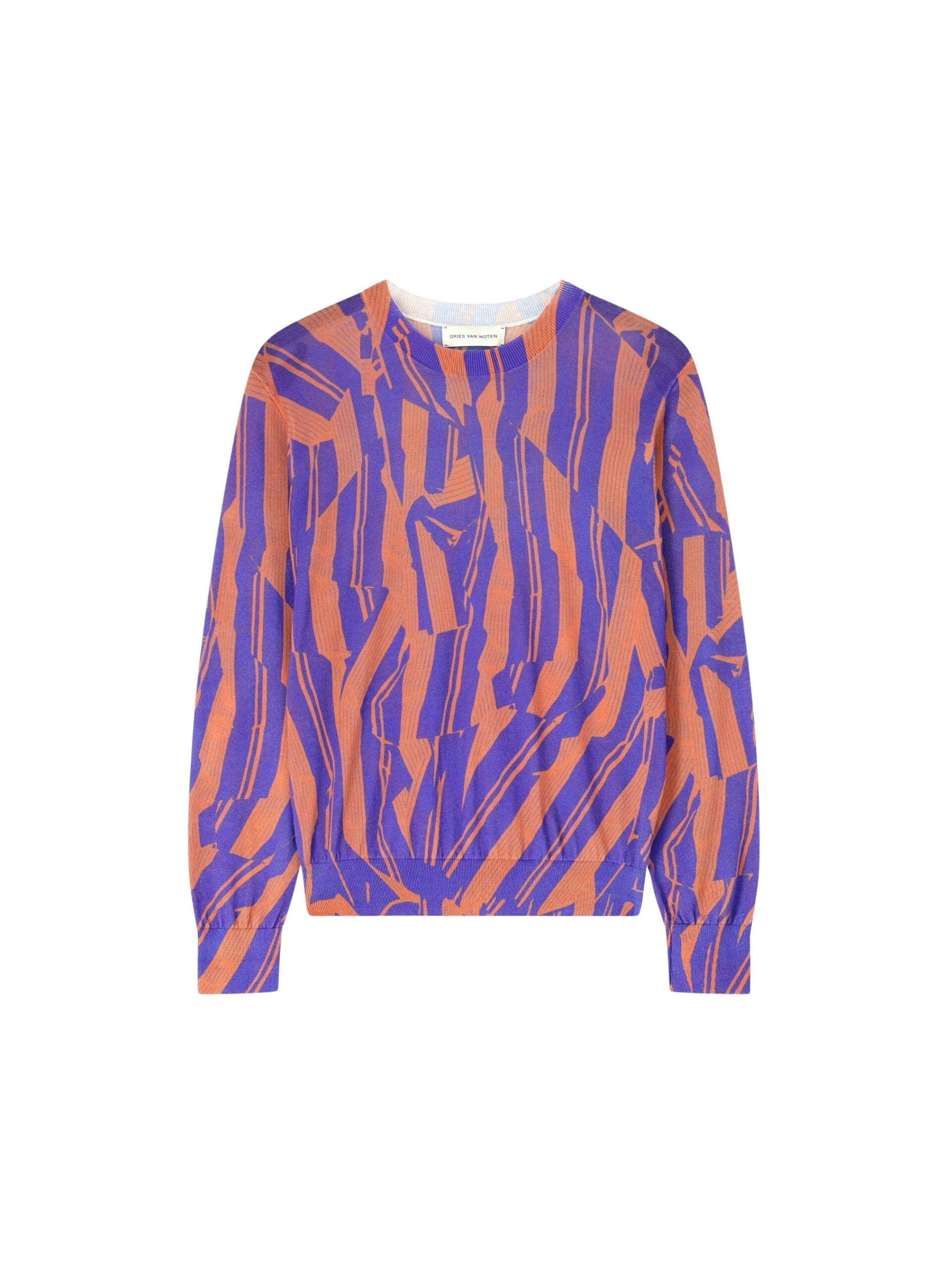 Dries-Van-Noten-Printed-Cotton-Sweater-scaled99627_nobg Dries Van Noten Printed Cotton Sweater - Dries Van Noten Knitwear - Belgian Fashion Design - Shop at Luxury Shoes