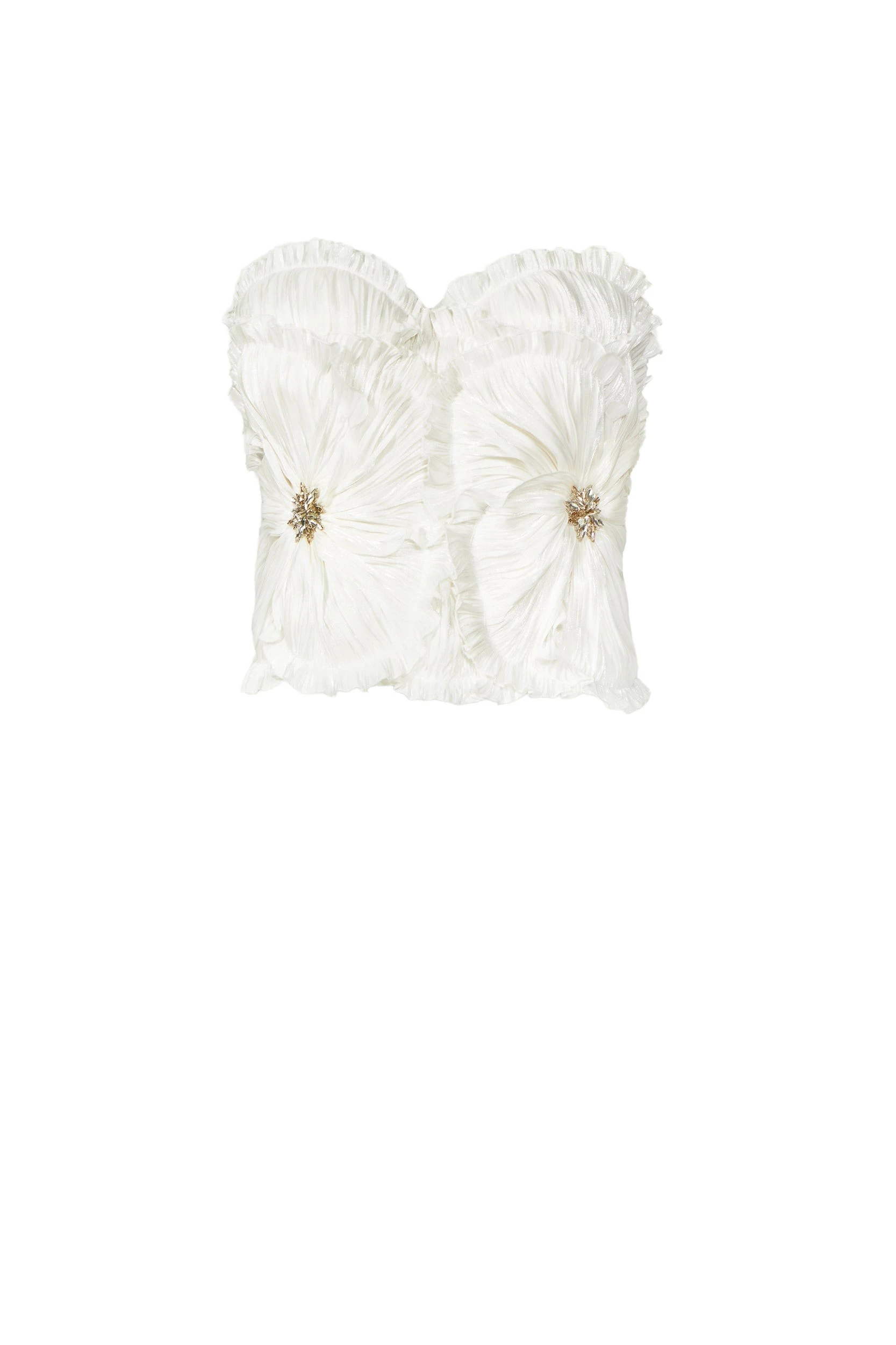 Ezra-Lurex-Georgette-Bustier-Costarellos-Tops96704_nobg Costarellos Tops - Romantic Greek Lace - Shop at Luxury Shoes