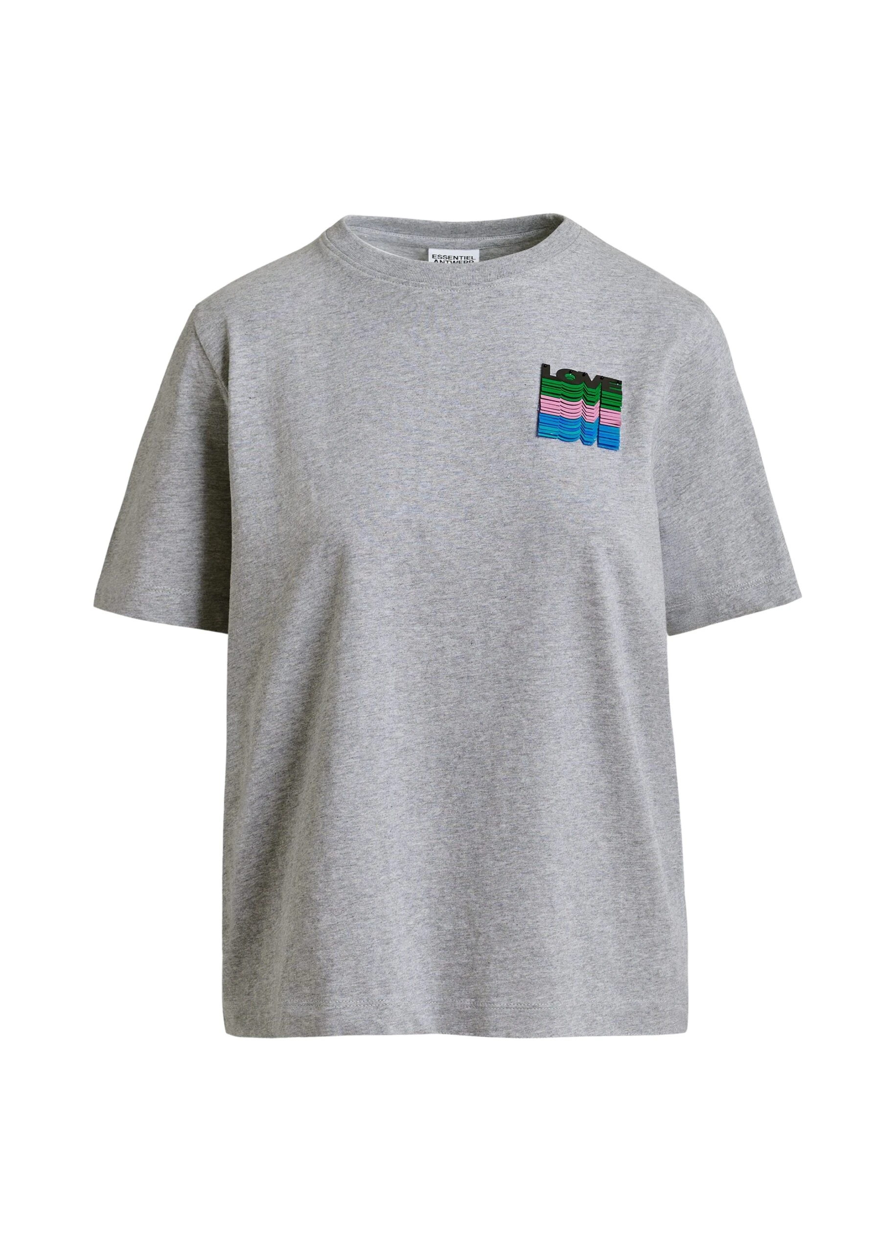 Grey-and-multicolor-cotton-T-shirt-with-sequin-embroidery-Essentiel-Antwerp-Shirts-scaled47934_nobg Essentiel Antwerp Grey and multicolor cotton T-shirt with sequin embroidery - Essentiel Antwerp Shirts - Colorful Belgian Design - Shop at Luxury Shoes