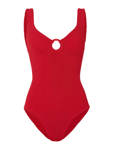 Hunza G Coverage Celine Swim With Tonal Hoops