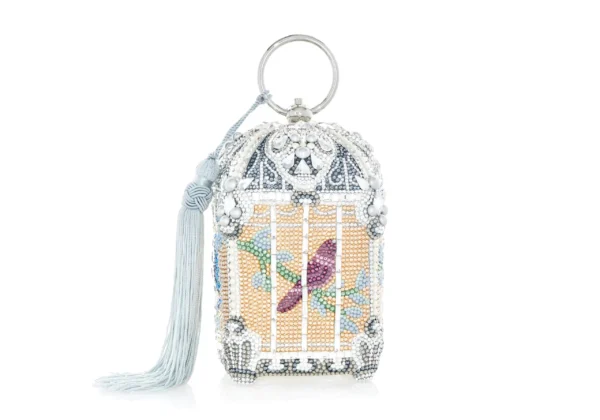 Judith Leiber Birdcage Solarium Handbag - Judith Leiber Crystal Clutch - Luxury Evening Bag - Shop at Luxury Shoes 