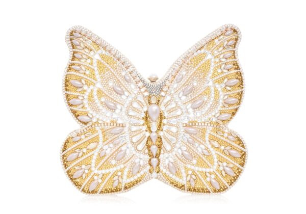 Judith Leiber Butterfly Pearly - Judith Leiber Crystal Clutch - Luxury Evening Bag - Shop at Luxury Shoes 