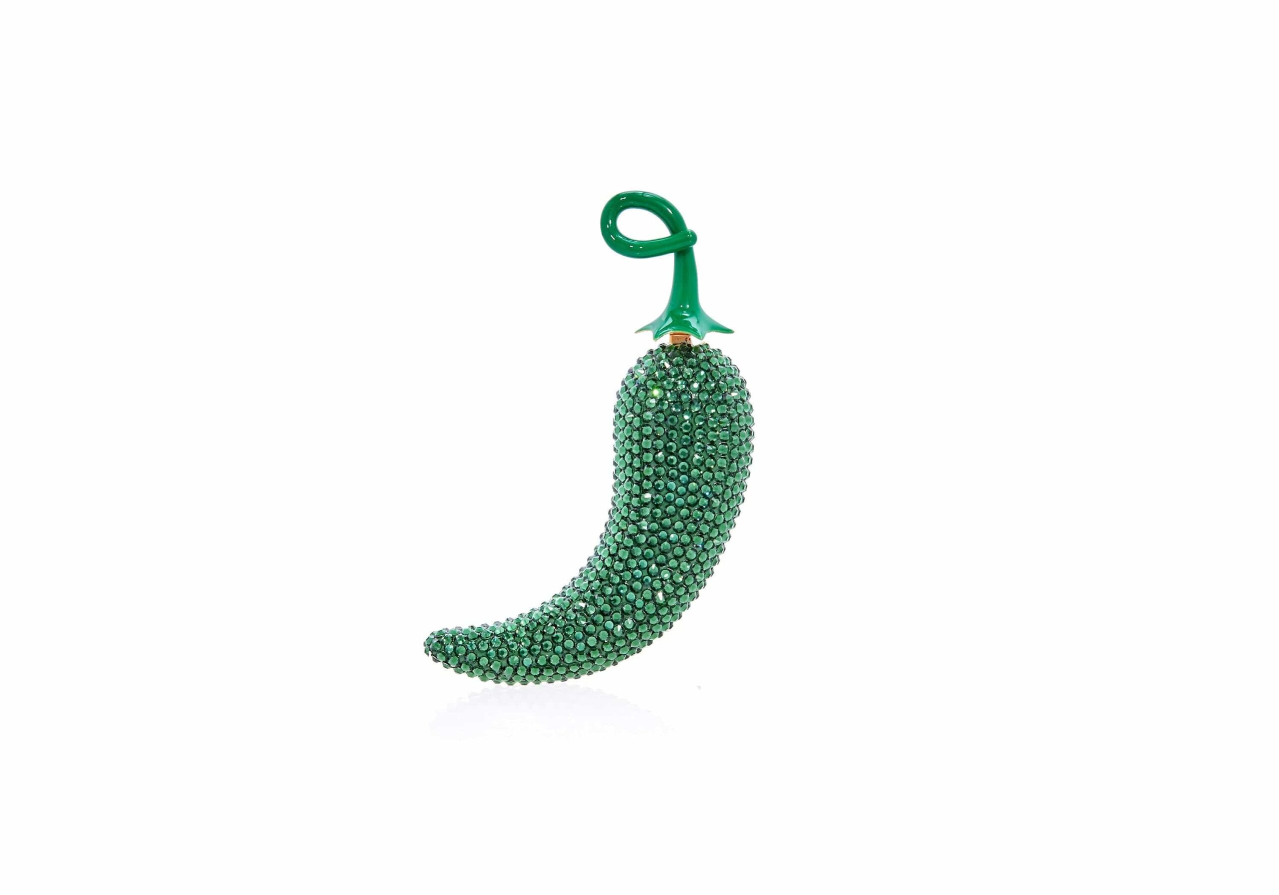 Judith Leiber Chili Pepper Pillbox Poblano - Judith Leiber Crystal Clutch - Luxury Evening Bag - Shop at Luxury Shoes Judith Leiber Chili Pepper Pillbox Poblano - Judith Leiber Crystal Clutch - Luxury Evening Bag - Shop at Luxury Shoes