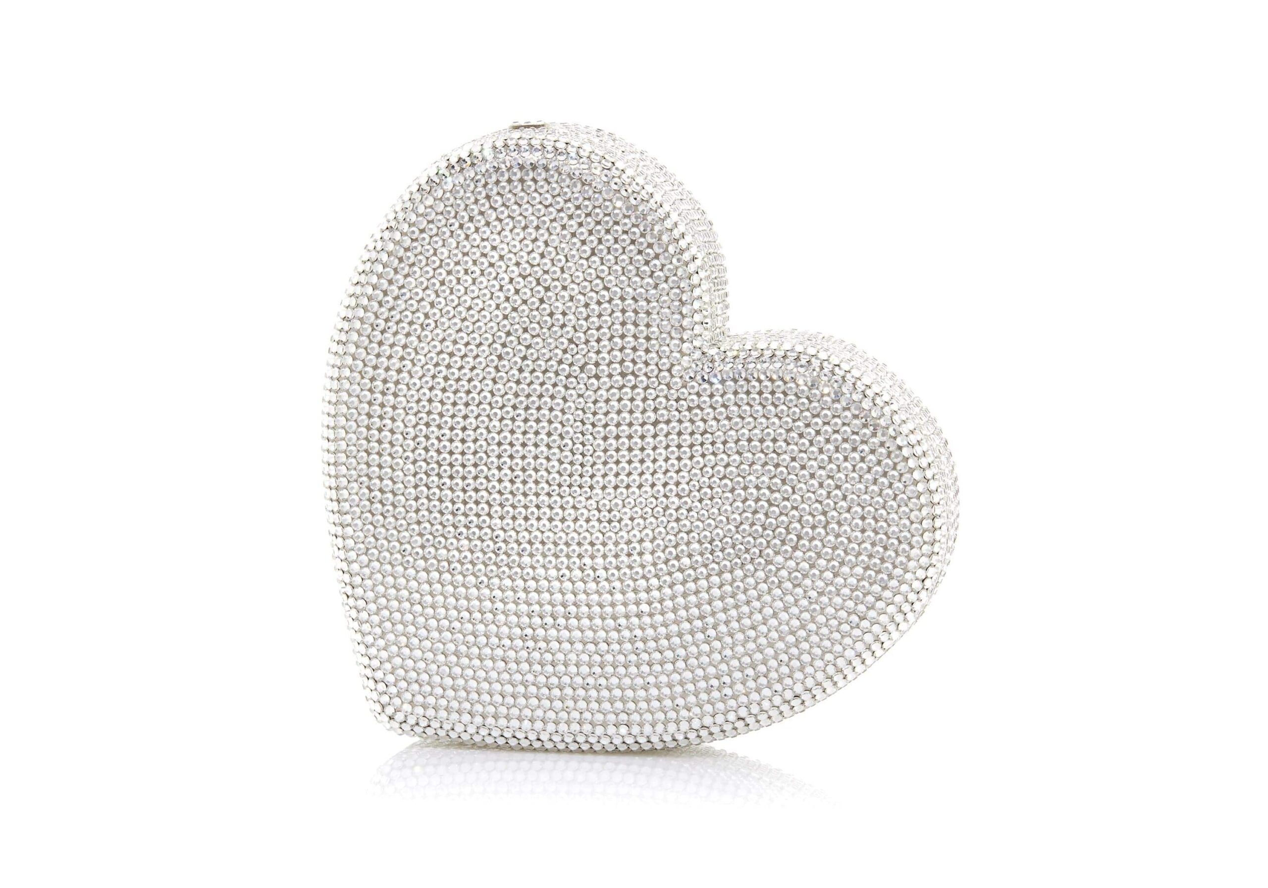 Judith Leiber Heart Clutch Silver - Judith Leiber Crystal Clutch - Luxury Evening Bag - Shop at Luxury Shoes Judith Leiber Heart Clutch Silver - Judith Leiber Crystal Clutch - Luxury Evening Bag - Shop at Luxury Shoes