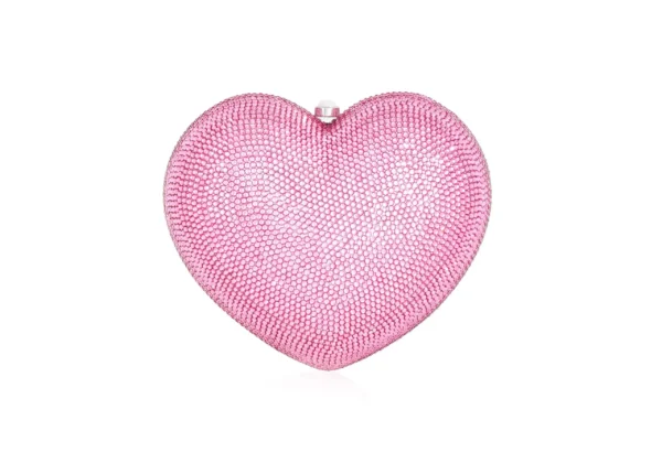 Judith Leiber L'Amour Petit Coeur Pink - Judith Leiber Crystal Clutch - Luxury Evening Bag - Shop at Luxury Shoes 