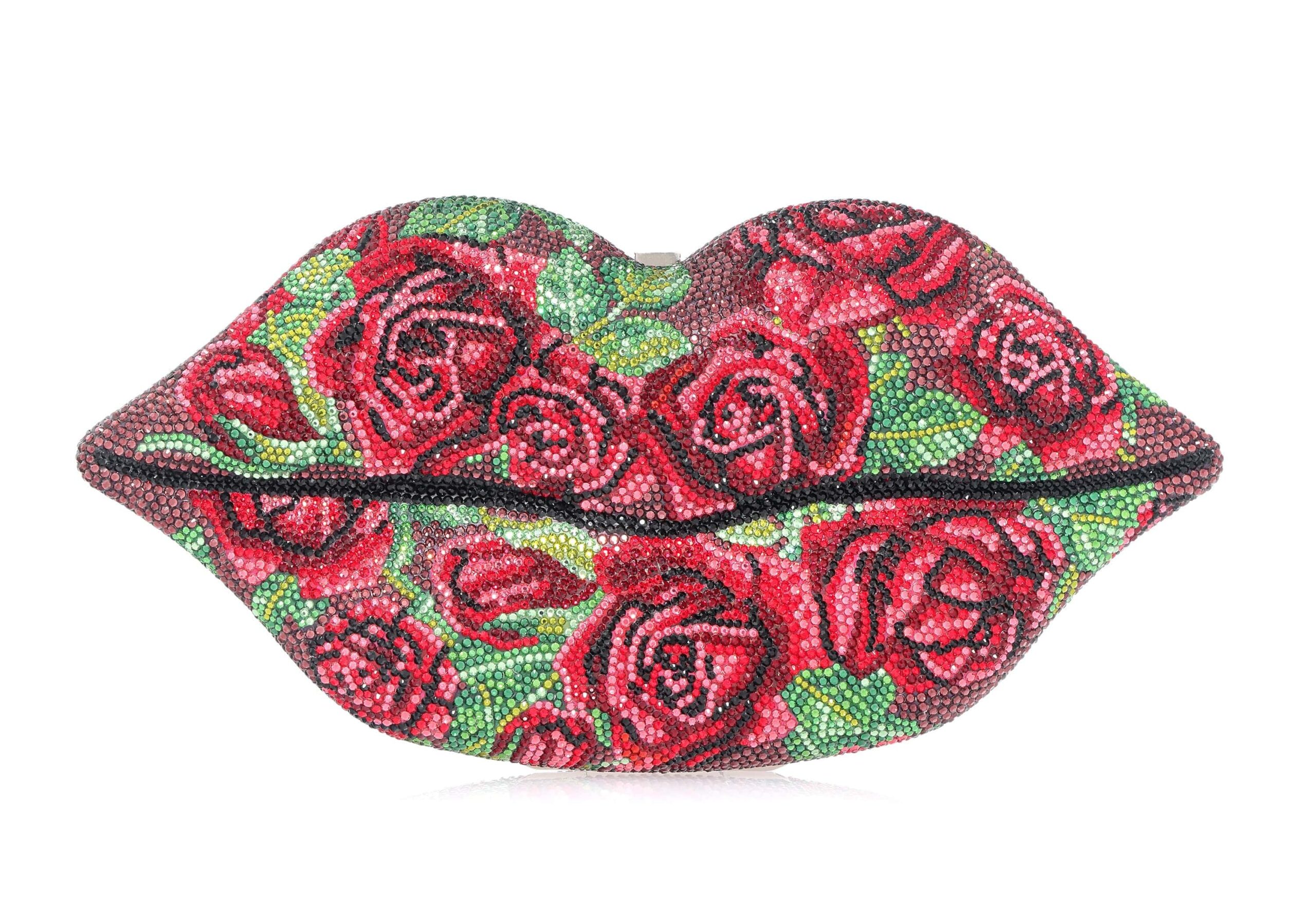 Judith Leiber Lips Red Roses Clutch - Judith Leiber Crystal Clutch - Luxury Evening Bag - Shop at Luxury Shoes Judith Leiber Lips Red Roses Clutch - Judith Leiber Crystal Clutch - Luxury Evening Bag - Shop at Luxury Shoes