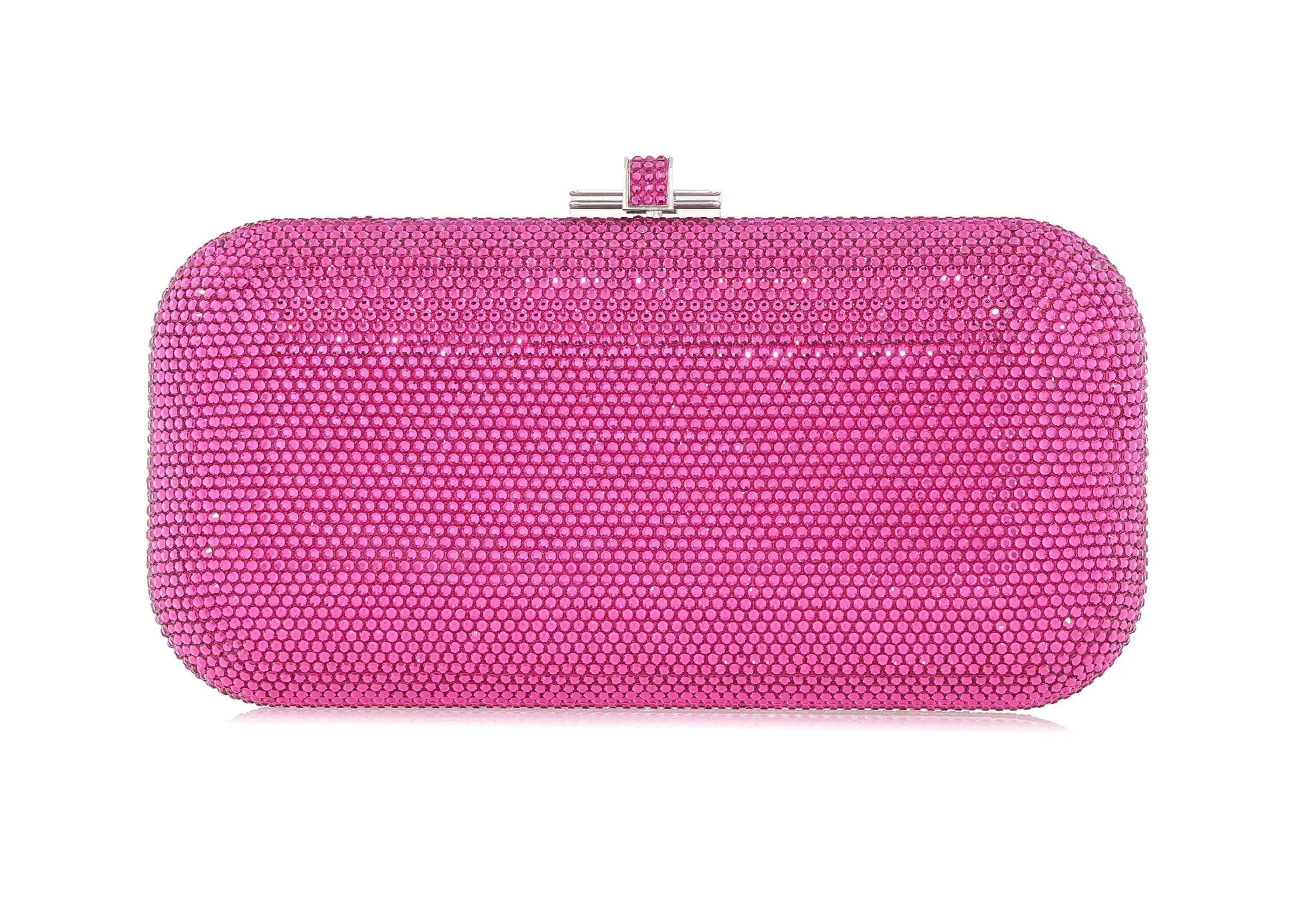 Judith Leiber Long Slide Fullbead Fuchsia - Judith Leiber Crystal Clutch - Luxury Evening Bag - Shop at Luxury Shoes Judith Leiber Long Slide Fullbead Fuchsia - Judith Leiber Crystal Clutch - Luxury Evening Bag - Shop at Luxury Shoes