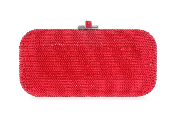 Judith Leiber Long Slide Red - Judith Leiber Crystal Clutch - Luxury Evening Bag - Shop at Luxury Shoes 