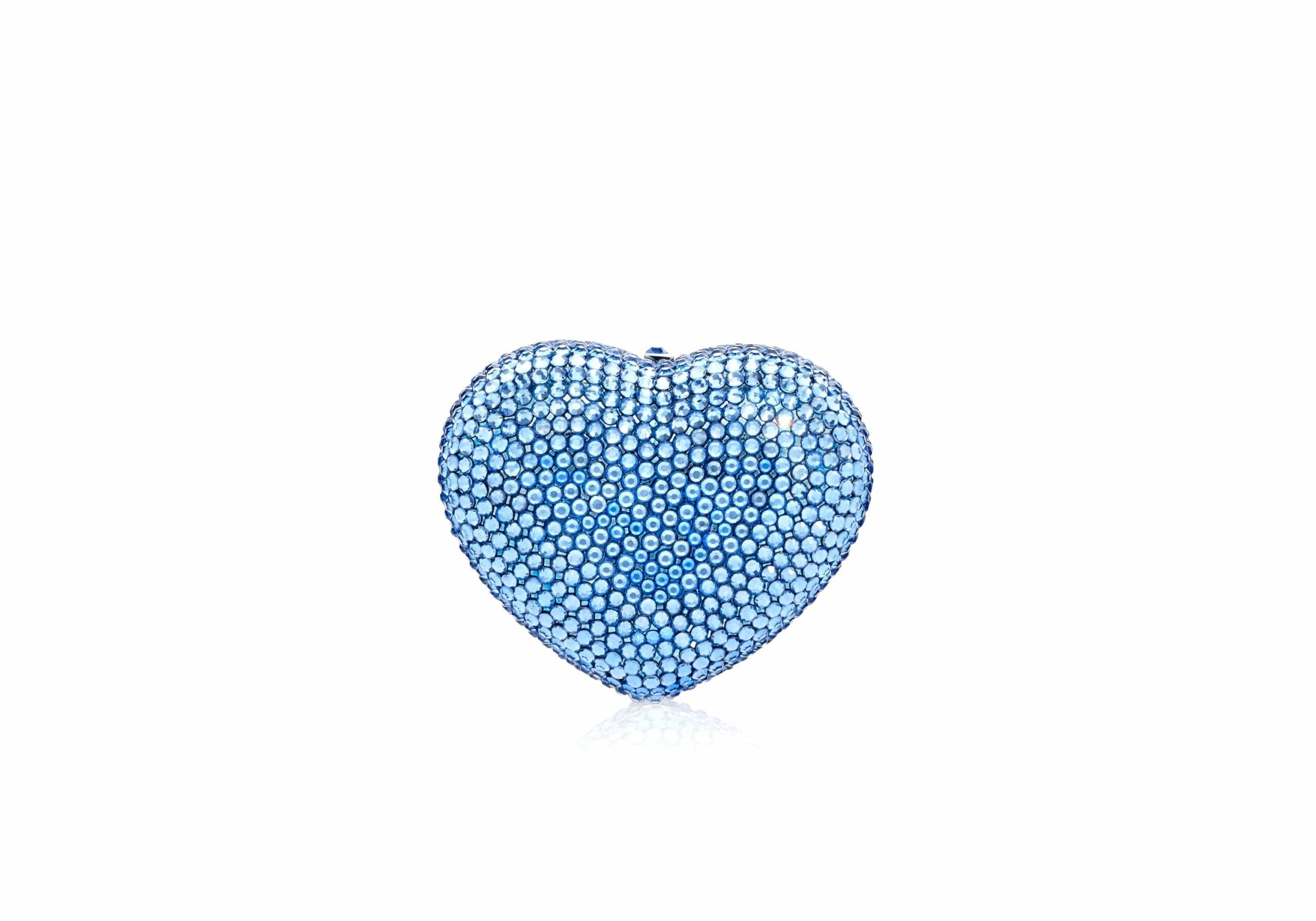 Judith Leiber Mini Heart Light Sapphire - Judith Leiber Crystal Clutch - Luxury Evening Bag - Shop at Luxury Shoes Judith Leiber Mini Heart Light Sapphire - Judith Leiber Crystal Clutch - Luxury Evening Bag - Shop at Luxury Shoes