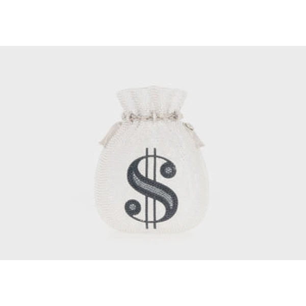Judith Leiber Money Bags Pouch Silver - Judith Leiber Crystal Clutch - Luxury Evening Bag - Shop at Luxury Shoes 