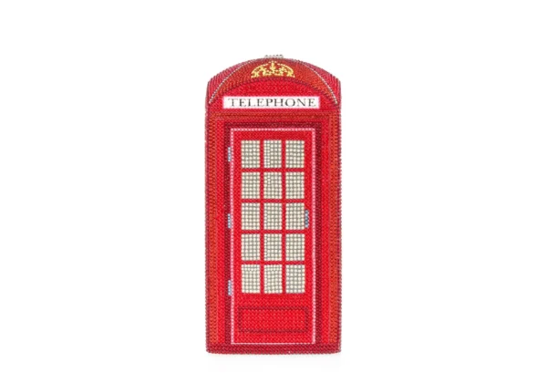 Judith Leiber Rectangle Dome London Call Red - Judith Leiber Crystal Clutch - Luxury Evening Bag - Shop at Luxury Shoes 