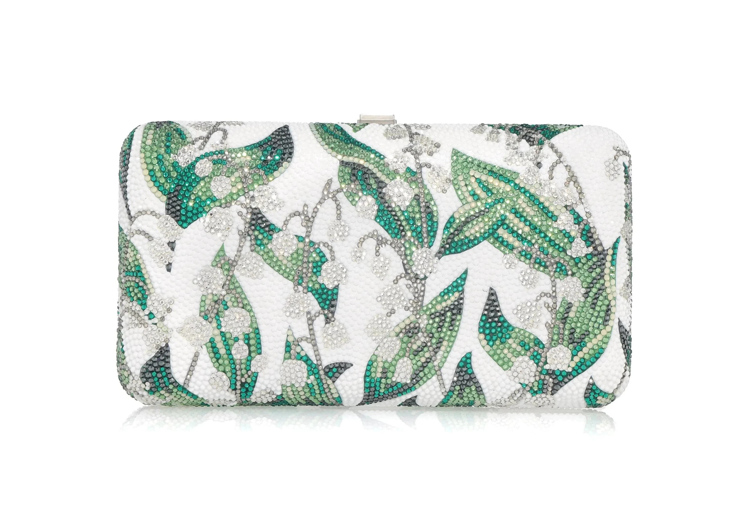 Judith Leiber Smooth Rectangle Lily Belles - Judith Leiber Crystal Clutch - Luxury Evening Bag - Shop at Luxury Shoes Judith Leiber Smooth Rectangle Lily Belles - Judith Leiber Crystal Clutch - Luxury Evening Bag - Shop at Luxury Shoes