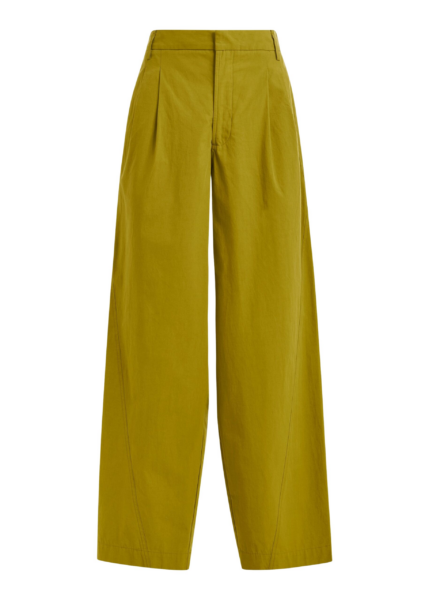 Essentiel Antwerp Khaki tapered-leg pants - Essentiel Antwerp Pants - Colorful Belgian Design - Shop at Luxury Shoes 