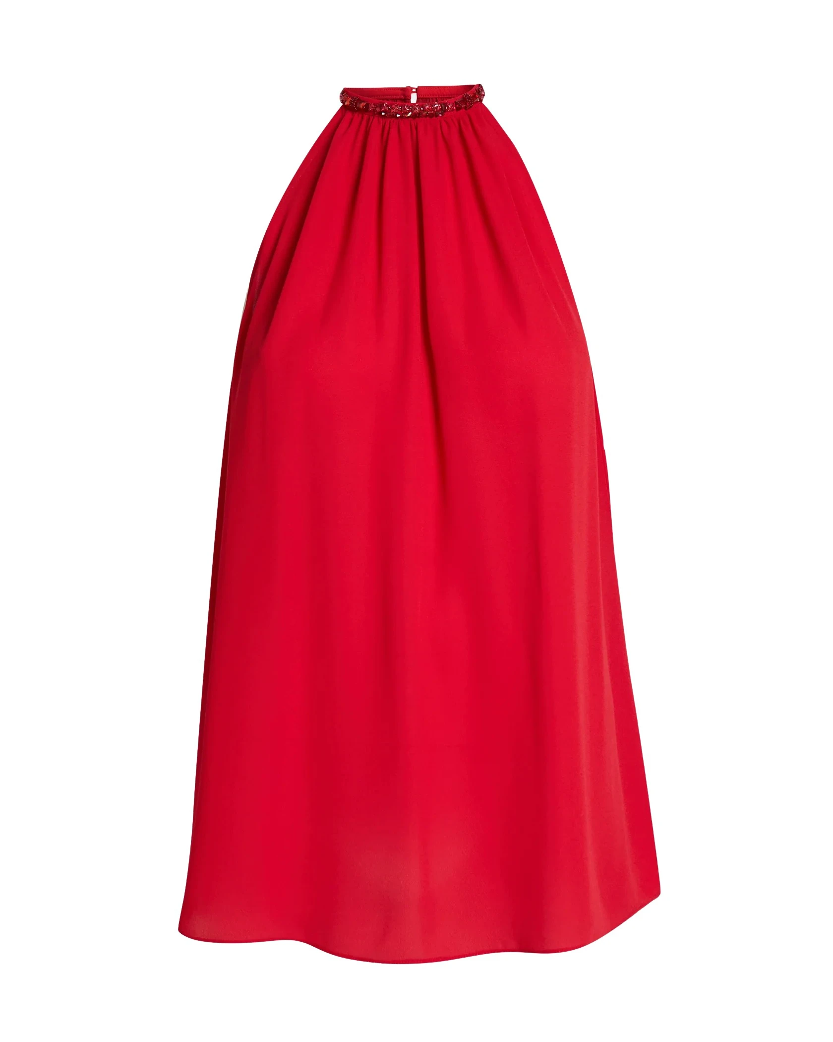 Lunetta-Top-in-Azalea-Red-with-Multi-reds37778_nobg Safiyaa Lunetta Top in Azalea Red with Multi-reds - Safiyaa Tops - Heavy Crepe Cape Gown - Shop at Luxury Shoes