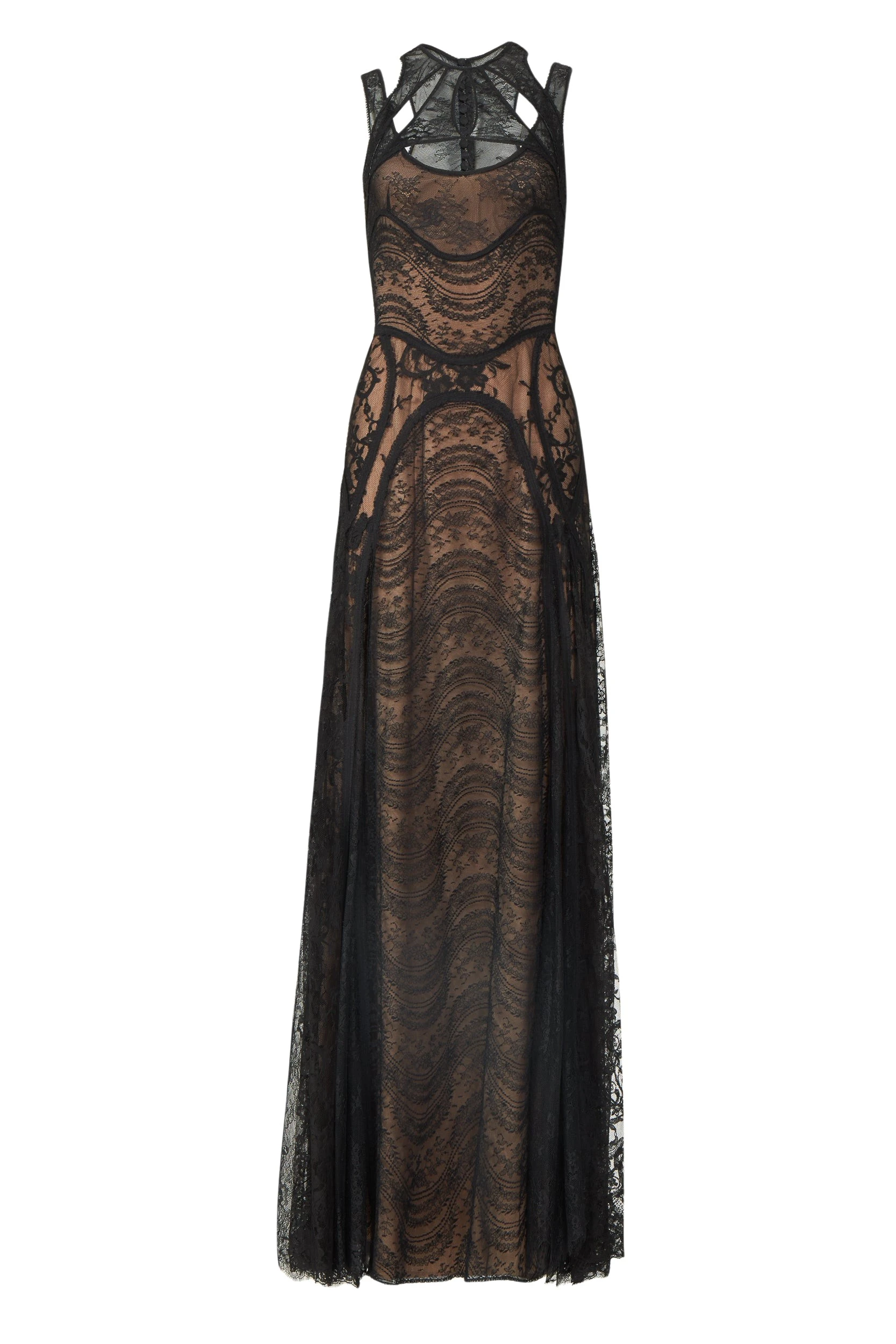 Massima-Patchwork-Lace-Gown-Costarellos-Dresses20448_nobg Costarellos Dresses - Romantic Greek Lace - Shop at Luxury Shoes