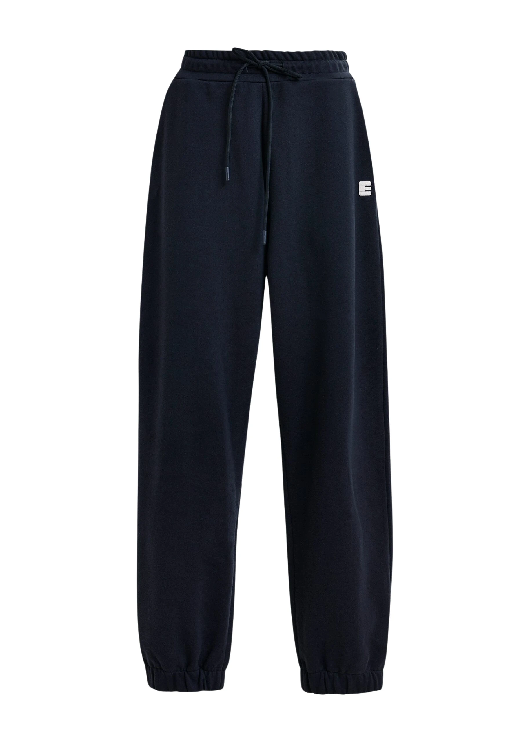 Navy-cotton-sweatpants-with-E-shaped-embroidery-Essentiel-Antwerp-Pants-scaled19095_nobg Essentiel Antwerp Navy cotton sweatpants with E-shaped embroidery - Essentiel Antwerp Pants - Colorful Belgian Design - Shop at Luxury Shoes