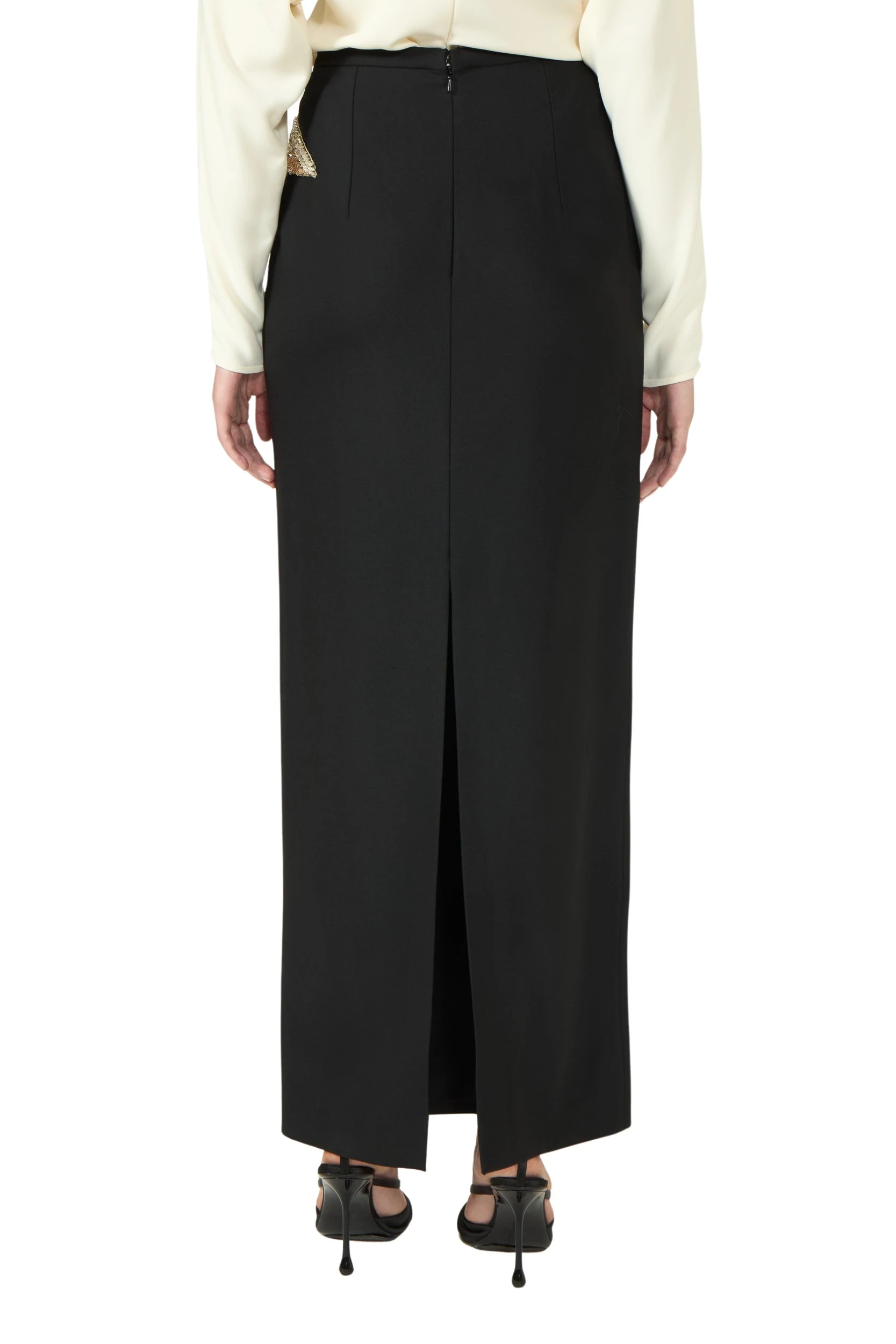 Nirvelli-Lightweight-Wool-Maxi-Skirt-Costarellos-Skirts71088_nobg Costarellos Skirts - Romantic Greek Lace - Shop at Luxury Shoes
