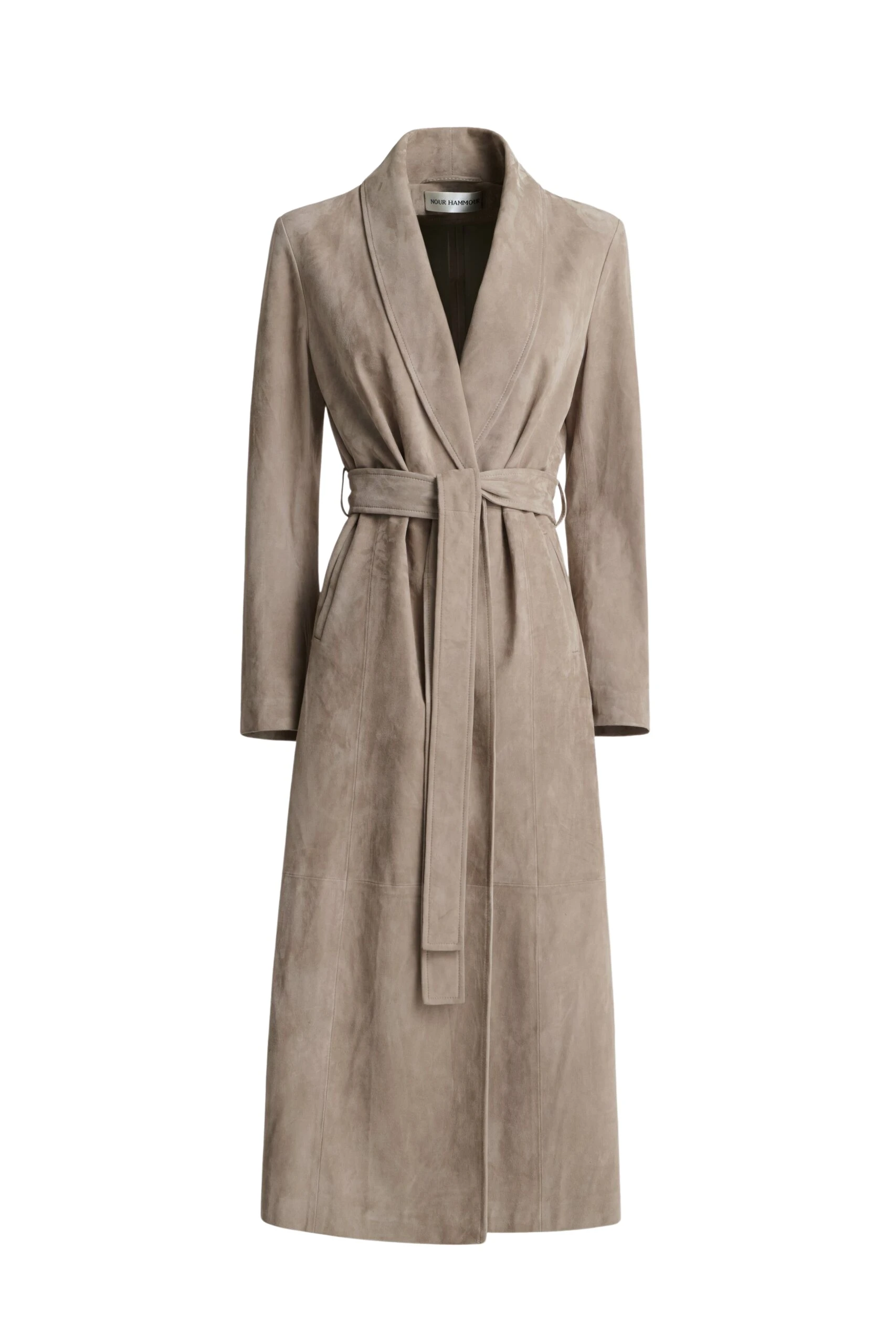 Nour-Hammour-Gallery-Refined-Suede-Coat-scaled96969_nobg Nour Hammour Coats Color | Gallery Refined Suede Coat luxury leather Coats from Luxury Shoes