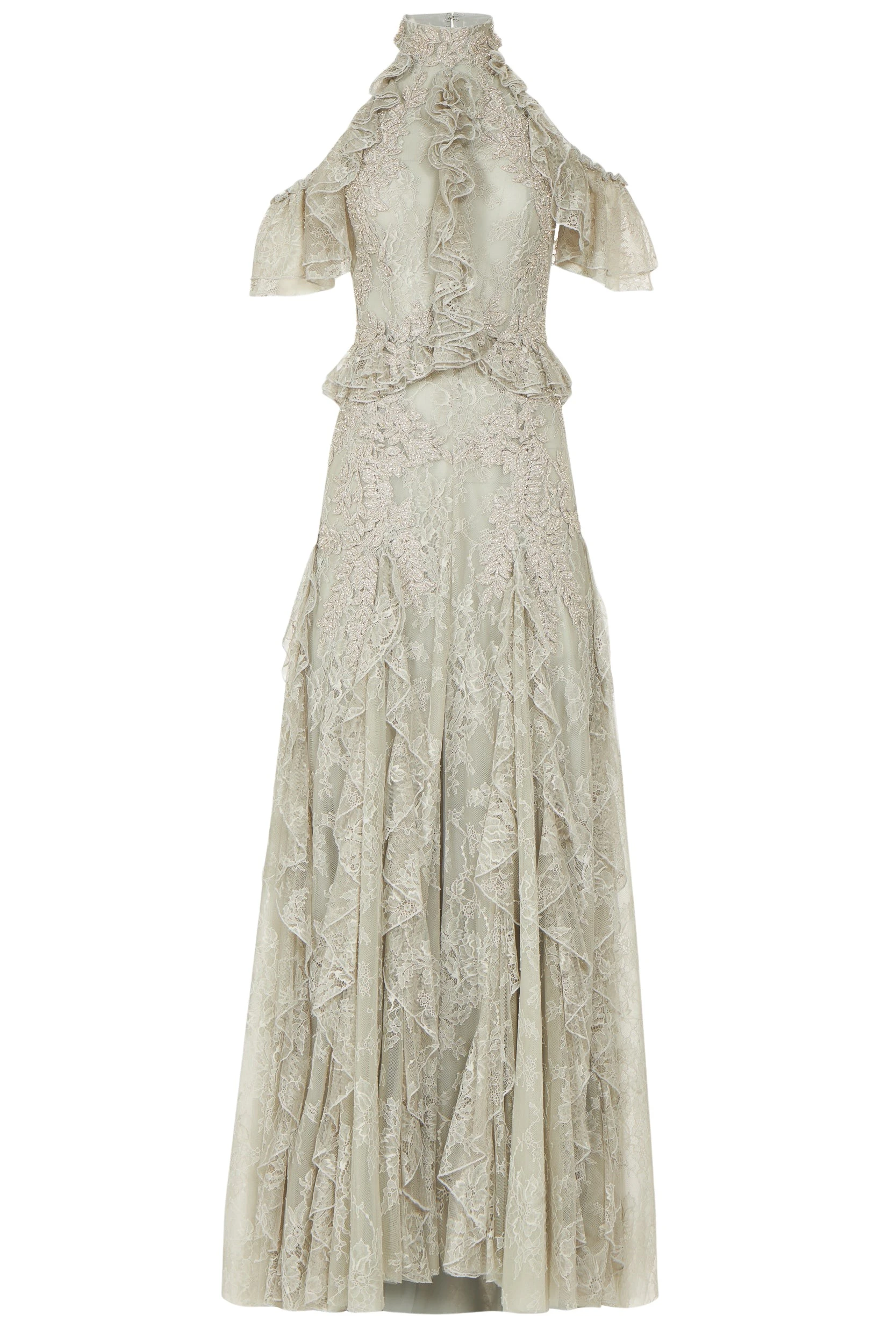 Rhodine-Lace-Cold-Shoulder-Gown-Costarellos-Dresses43553_nobg Costarellos Dresses - Romantic Greek Lace - Shop at Luxury Shoes
