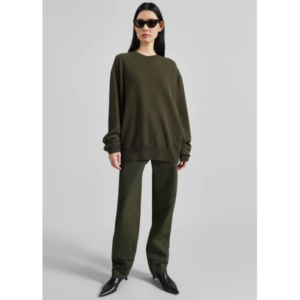 The Frankie Shop Coperni Technical Tailored Pants - Green - Oversized Minimalist Pants in Green - Shop at Luxury Shoes 