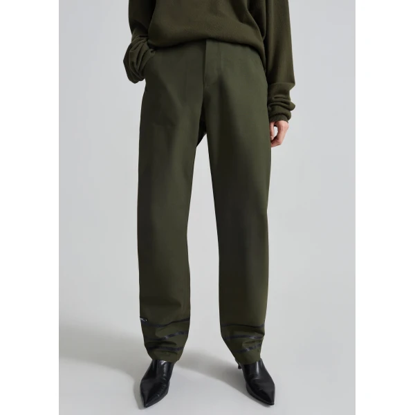 The Frankie Shop Coperni Technical Tailored Pants - Green - Oversized Minimalist Pants in Green - Shop at Luxury Shoes 